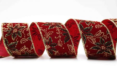 Poinsettia Velvet Ribbon - Poinsettia Velvet Ribbon